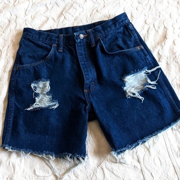 Vintage Pants - Vintage Rustler High Rise Distressed Cut-off Denim Shorts 27